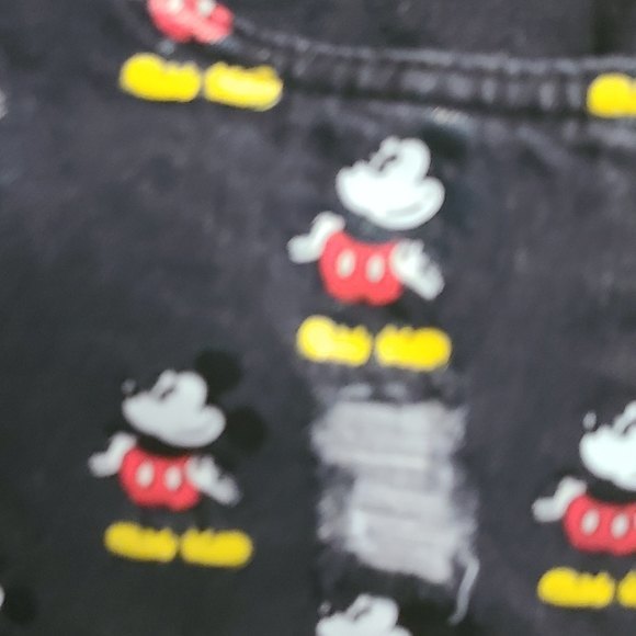 Disney Mickey Mouse Black Denim Shorts - Picture 8 of 8